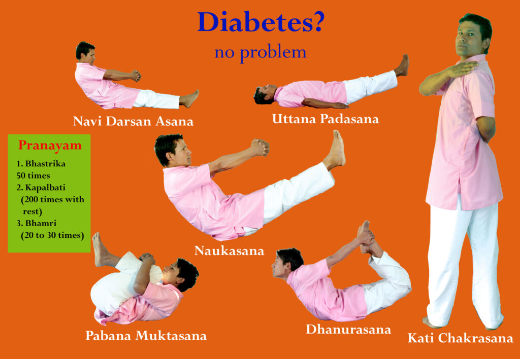 yoga pose for diabetes people. 
